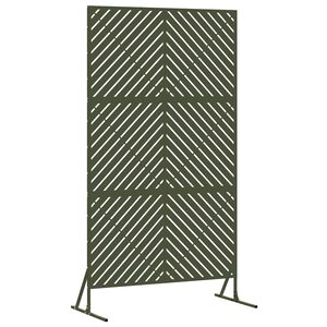 vidaXL Sichtschutz 100 x 50 x 180 cm Stahl Olivgr&uuml;n