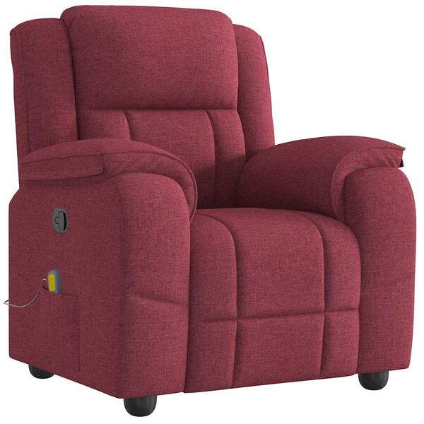vidaXL Massagesessel Weinrot Stoff