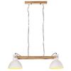vidaXL H&auml;ngelampe Industriestil 25 W Wei&szlig; 109 cm E27