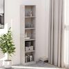vidaXL B&uuml;cherregal 5 F&auml;cher Betongrau 40x24x175 cm Holzwerkstoff