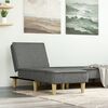 vidaXL Chaiselongue Dunkelgrau Stoff