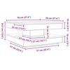 vidaXL Couchtisch 360-Grad Drehbar Schwarz 70x70x34,5 cm