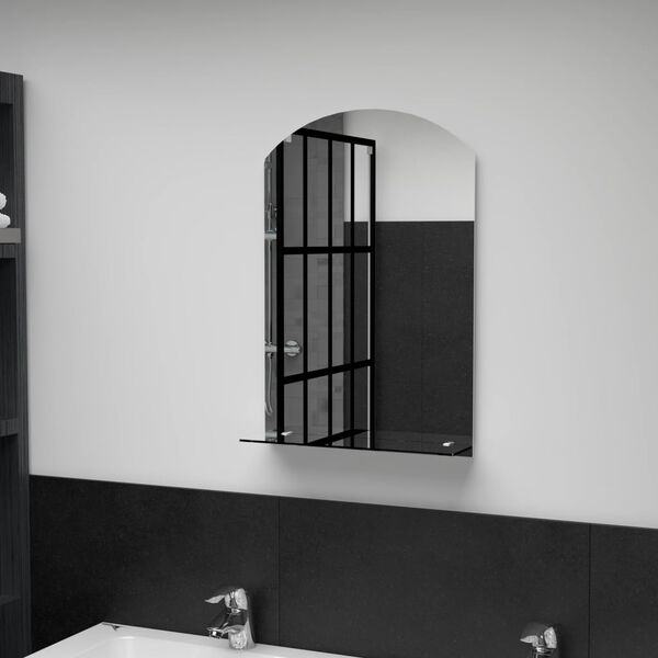 vidaXL Wandspiegel mit Regal 40&times;60 cm Hartglas