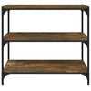 vidaXL B&uuml;cherregal R&auml;uchereiche 80x33x70,5 cm Holzwerkstoff und Stahl