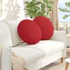 vidaXL Sitzkissen 2 pcs Rot &Oslash;50 x 19 cm Stoff