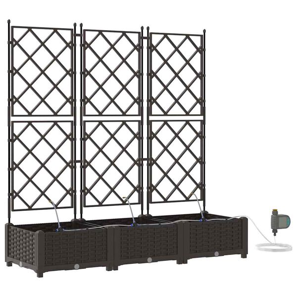 vidaXL Garten-Pflanzgef&auml;&szlig; 3 pcs Braun Stahl
