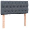 vidaXL Boxspringbett mit Matratze Dunkelgrau 80x210 cm Samt