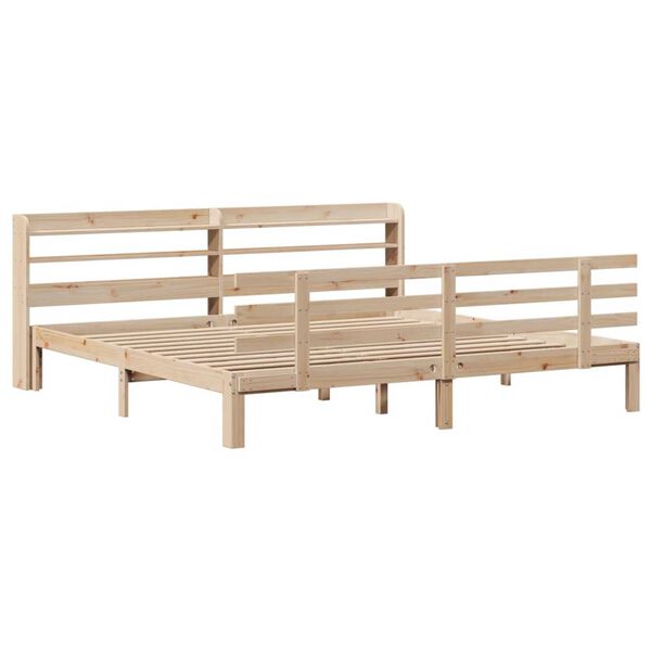 vidaXL Bettgestell mit Kopfteil ohne Matratze 180x200 cm