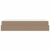 vidaXL Bettgestell mit Matratze mit Matratze 2 pcs Hellbraun PVC