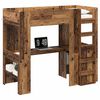 vidaXL Etagenbettgestell mit Schreibtisch Altholz 80 x 200 cm