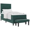 vidaXL Boxspringbett mit Matratze Dunkelgr&uuml;n 90 x 190 cm Samt