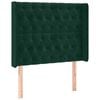 vidaXL Kopfteil mit Ohren Dunkelgr&uuml;n 103x16x118/128 cm Samt