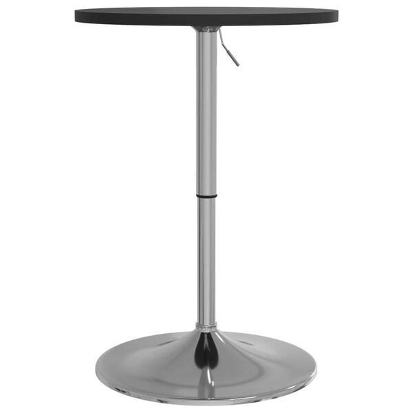 vidaXL Bartisch Schwarz 50x50x90 cm Holzwerkstoff Verchromter Stahl