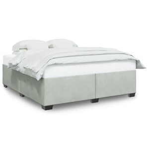 vidaXL Bettgestell ohne Matratze Hellgrau 180x200 cm Samt