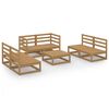 vidaXL 7-tlg. Garten-Lounge-Set Honigbraun Massivholz Kiefer