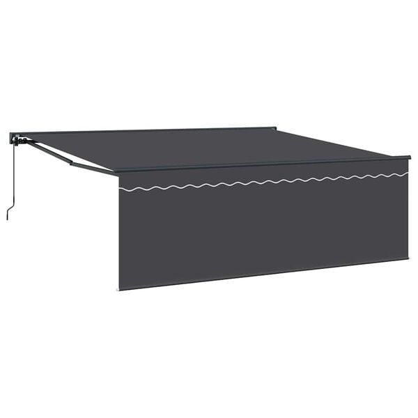 vidaXL Einziehbare Markise Anthrazit 400 x 300 cm