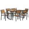 vidaXL Garten Essgruppe 7 pcs Schwarz und Braun