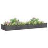 vidaXL Hochbeet mit Einsatz Grau 240x60x25 cm Massivholz Tanne