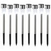 HI Gartenleuchte LED Solar 8 Stk. Edelstahl