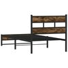 vidaXL Metallbett ohne Matratze R&auml;uchereiche 100x190 cm