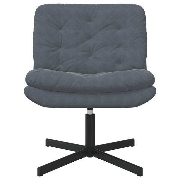 vidaXL Drehender Entspannungsstuhl Dunkelgrau 63 x 75 x 76 cm Samt