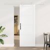 vidaXL Schiebet&uuml;r Wei&szlig; 78 x 211 cm Massives Kiefernholz