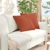 vidaXL Sofakissen 2 St&uuml;ck Rot-Orange 50 x 50 cm Cordstoff