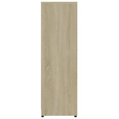 vidaXL Badezimmerschrank Weiß Sonoma-Eiche 30x30x95 cm Holzwerkstoff