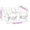 vidaXL Relaxsofa 2-Sitzer mit Getr&auml;nkehalter Creme