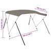 vidaXL 3-Bow Bimini-Top Grau 183x160x137 cm