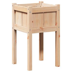 vidaXL Garten-Pflanzgef&auml;&szlig; Natur 40 x 40 x 70 cm Massives Kiefernholz