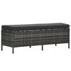 vidaXL 3-tlg. Garten-Lounge-Set mit Auflagen Poly Rattan Grau
