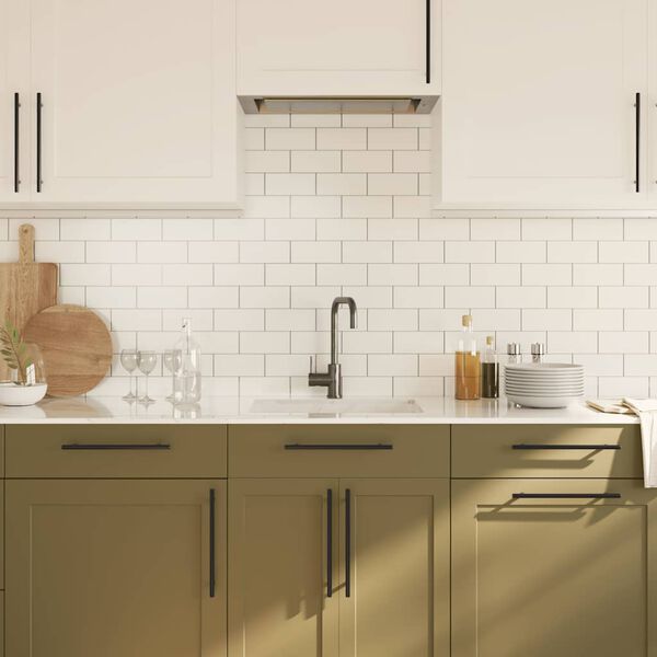 vidaXL Möbelgriffe 5 Stk. Schwarz 224 mm Edelstahl