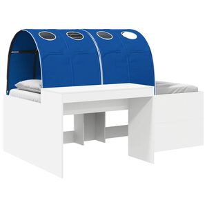 vidaXL Bett mit Tunnel 3 stk. Artisian Eiche und Blau Holzwerkstoff