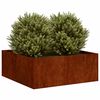 vidaXL Pflanzk&uuml;bel Rostig 80x80x30 cm Wetterfester Stahl