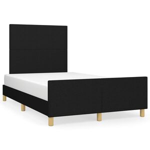 vidaXL Bettgestell ohne Matratze Schwarz 120x190 cm Stoff