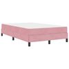 vidaXL Boxspringbett mit Matratze Rosa 120 x 190 cm Stoff