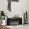 vidaXL Flurbank mit Kissen Schwarz Eichen-Optik 83 x 38 x 40 cm