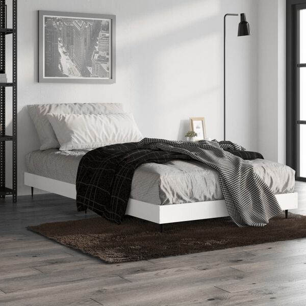 vidaXL Bettgestell Wei&szlig; 90x200 cm Holzwerkstoff