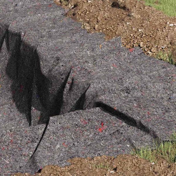 vidaXL Pool Fleece Grau 1 x 50 m Polyester und Baumwolle