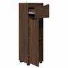 vidaXL Badezimmerschrank mit T&uuml;r Braun Eichen-Optik 30,5 x 30 x 101 cm