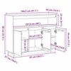 vidaXL Sideboard Wachsbraun 104,5 x 34 x 80 cm Massives Kiefernholz
