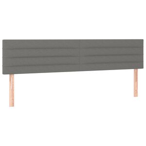 vidaXL Kopfteile Dunkelgrau 160x5x78/88 cm Stoff