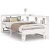 vidaXL Massivholzbett mit Regal ohne Matratze Wei&szlig; 90x190 cm Kiefer
