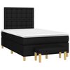 vidaXL Boxspringbett mit Matratze Schwarz 120x200 cm Stoff
