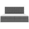 vidaXL Aufbewahrungsbett mit Matratze Dunkelgrau 200 x 200 cm