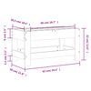 vidaXL Gartenhocker Wachsbraun 62x30x32 cm Massivholz Kiefer