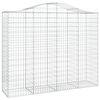 vidaXL Gabionen mit Hochbogen 40Stk. 200x50x160/180cm Verzinktes Eisen