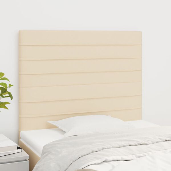 vidaXL Kopfteil Creme 90x5x118/128 cm Stoff