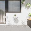 vidaXL Gartenklappstuhl 2 pcs Wei&szlig; 42 x 46 x 82cm Metall